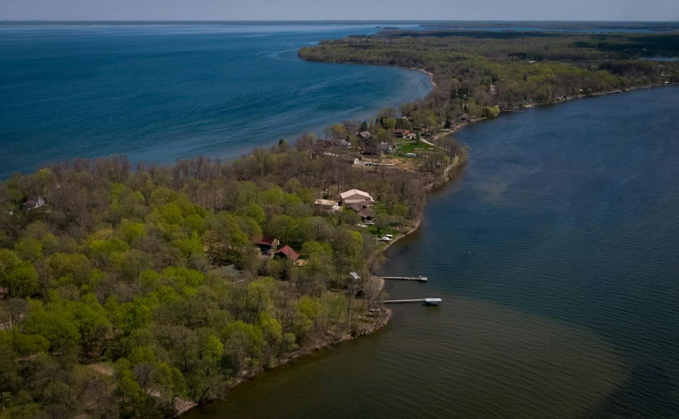 The Mazomanie Point peninsula.