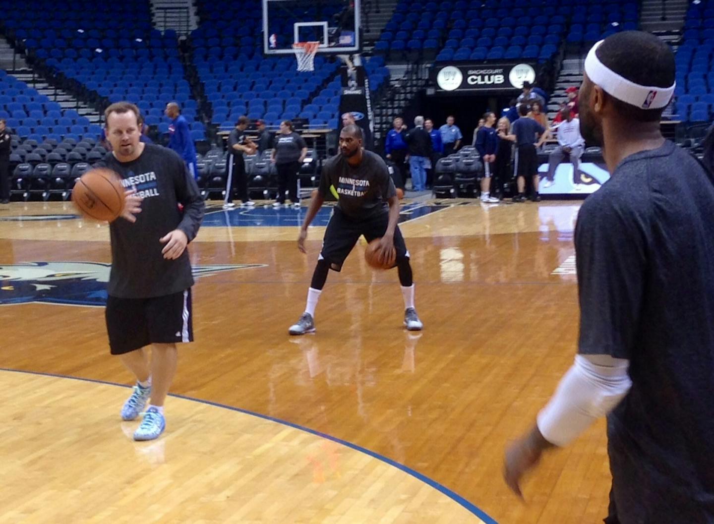 Shooting coach Mike Penberthy, left, shown last season.