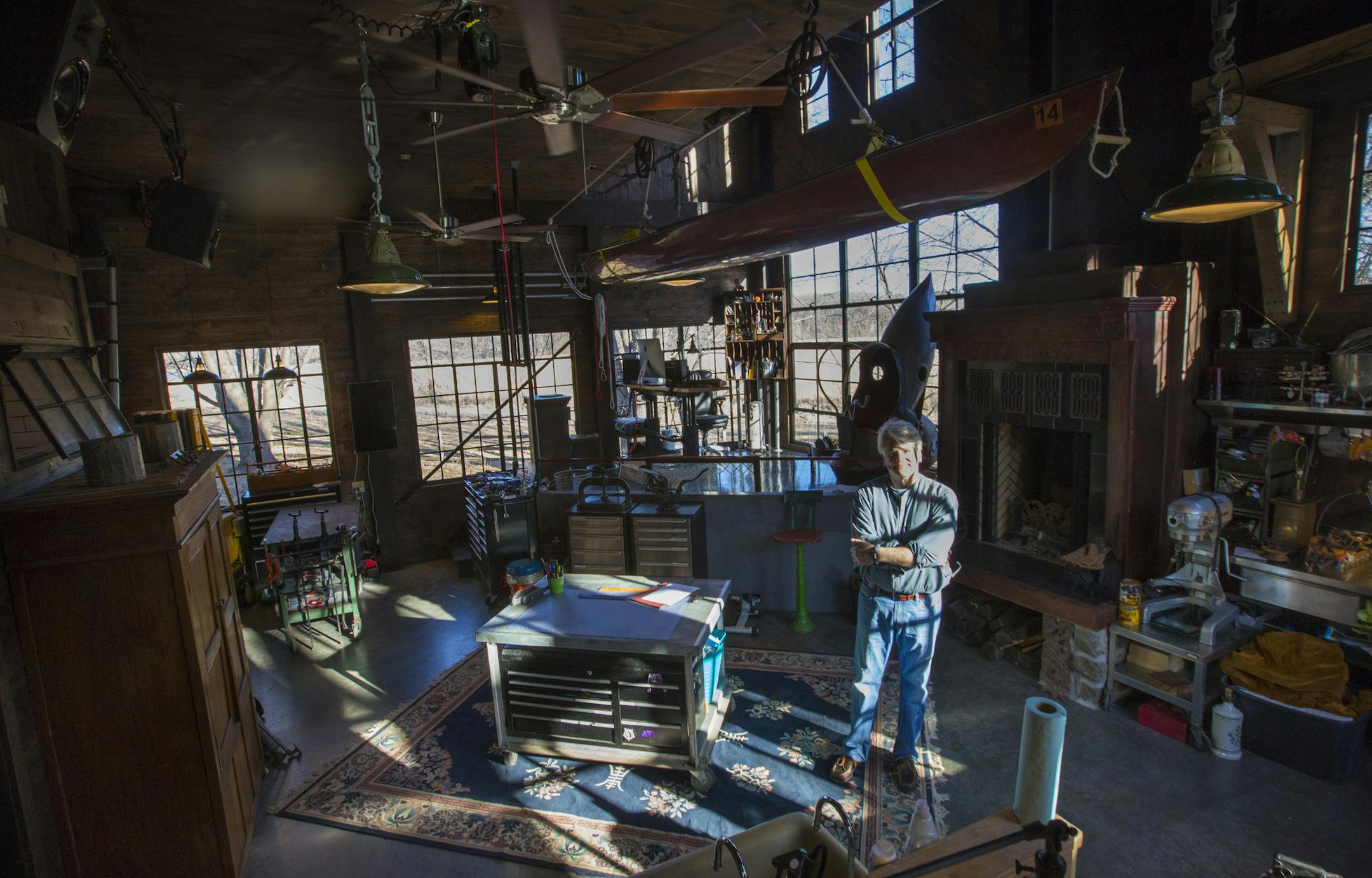 Kent Hodder stood in his side of the studio, designed to accommodate his interest in welding and other projects. See more photos of the studio at startribune.com/homegarden.