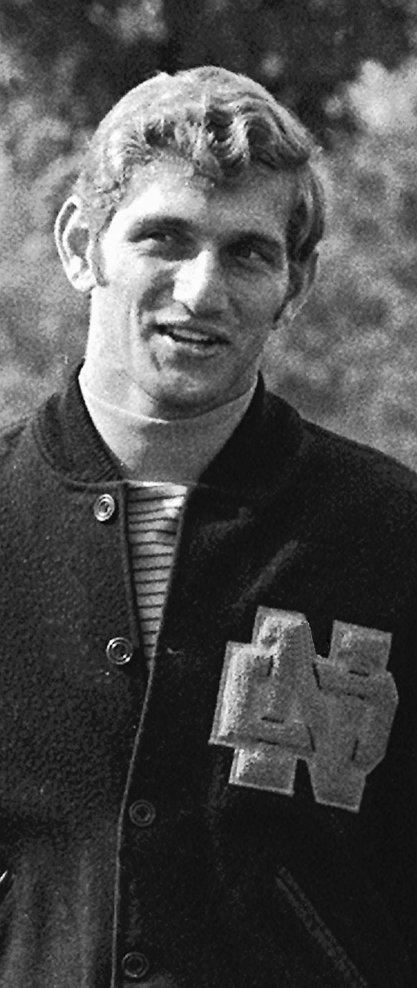 Joe Theismann, Notre Dame quarterback, is shown in this photo dated Sept. 29, 1970 at the campus in South Bend, Ind. (AP Photo) ORG XMIT: APHS200