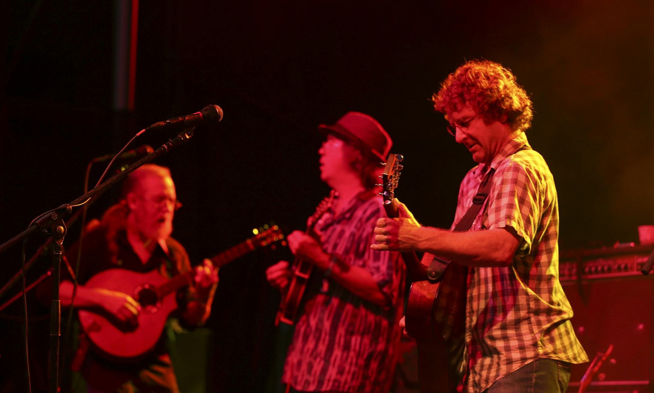 The newgrass jam band Railroad Earth at Summer Set Sunday night. ] JEFF WHEELER ï jeff.wheeler@startribune.com The annual Summer Set Music & Camping Fest, after a brief rain delay, wrapped up with a set by dance music giant Deadmau5, Sunday night.