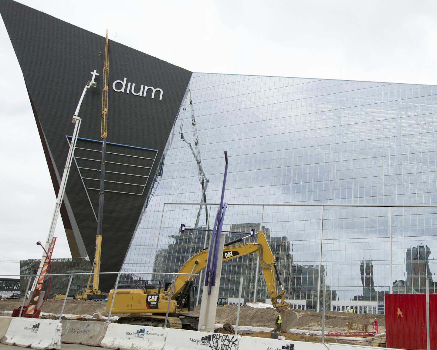 U.S. Bank Stadium under construction in downtown Minneapolis.