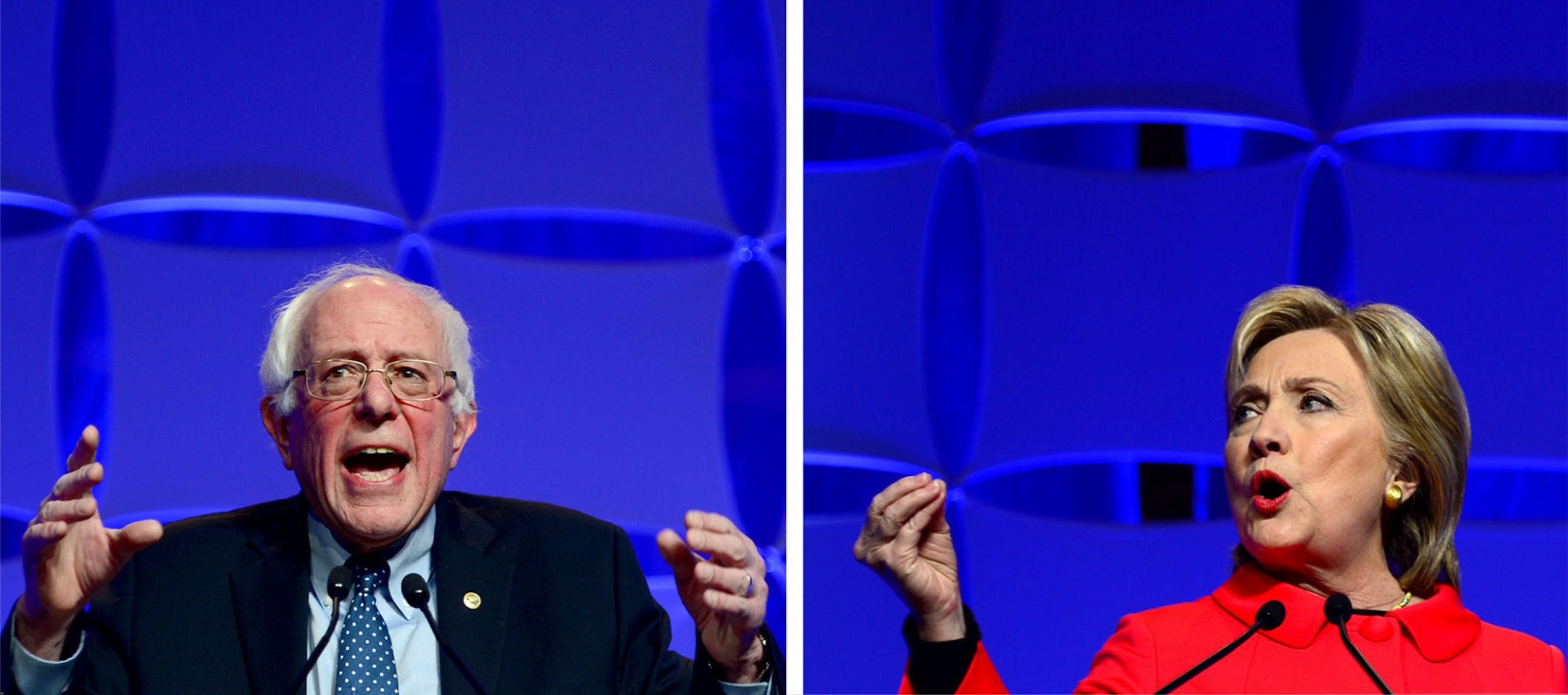 Bernie Sanders and Hillary Clinton both spoke on Friday night to Minnesota DFLers at the party's Humphrey-Mondale Dinner at St. Paul's RiverCentre.