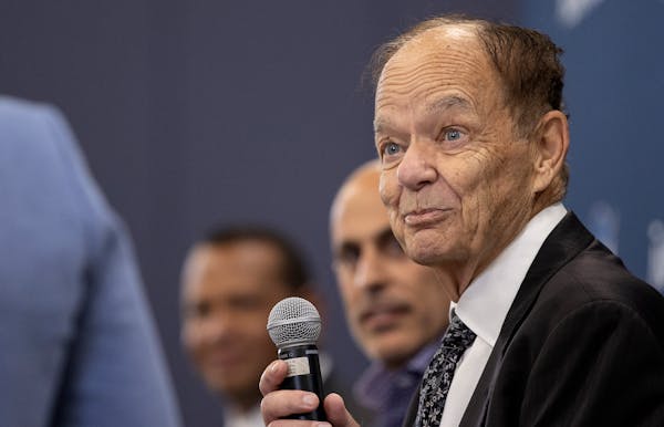 With Alex Rodriguez and Marc Lore in the background, Timberwolves owner Glen Taylor began the transfer of power last September.