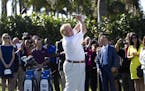 Donald Trump hit a ceremonial tee shot off the first tee at Trump National Doral in 2014. Trump says his Florida golf resort could host next G-7 summi
