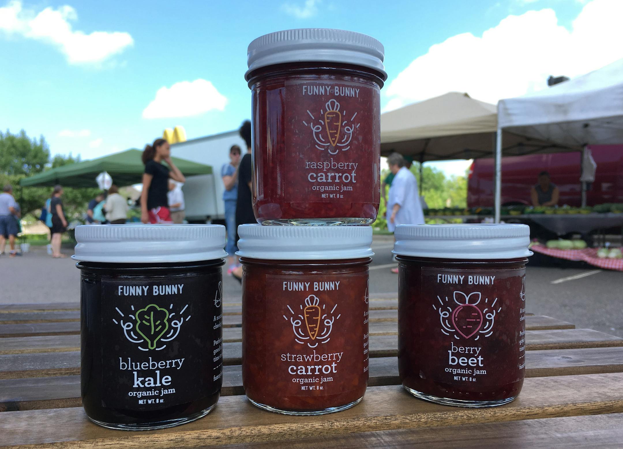 Cody Miller of Golden Valley came up with his Funny Bunny Organics as a way to get his triplets to eat more vegetables by putting them in jam.