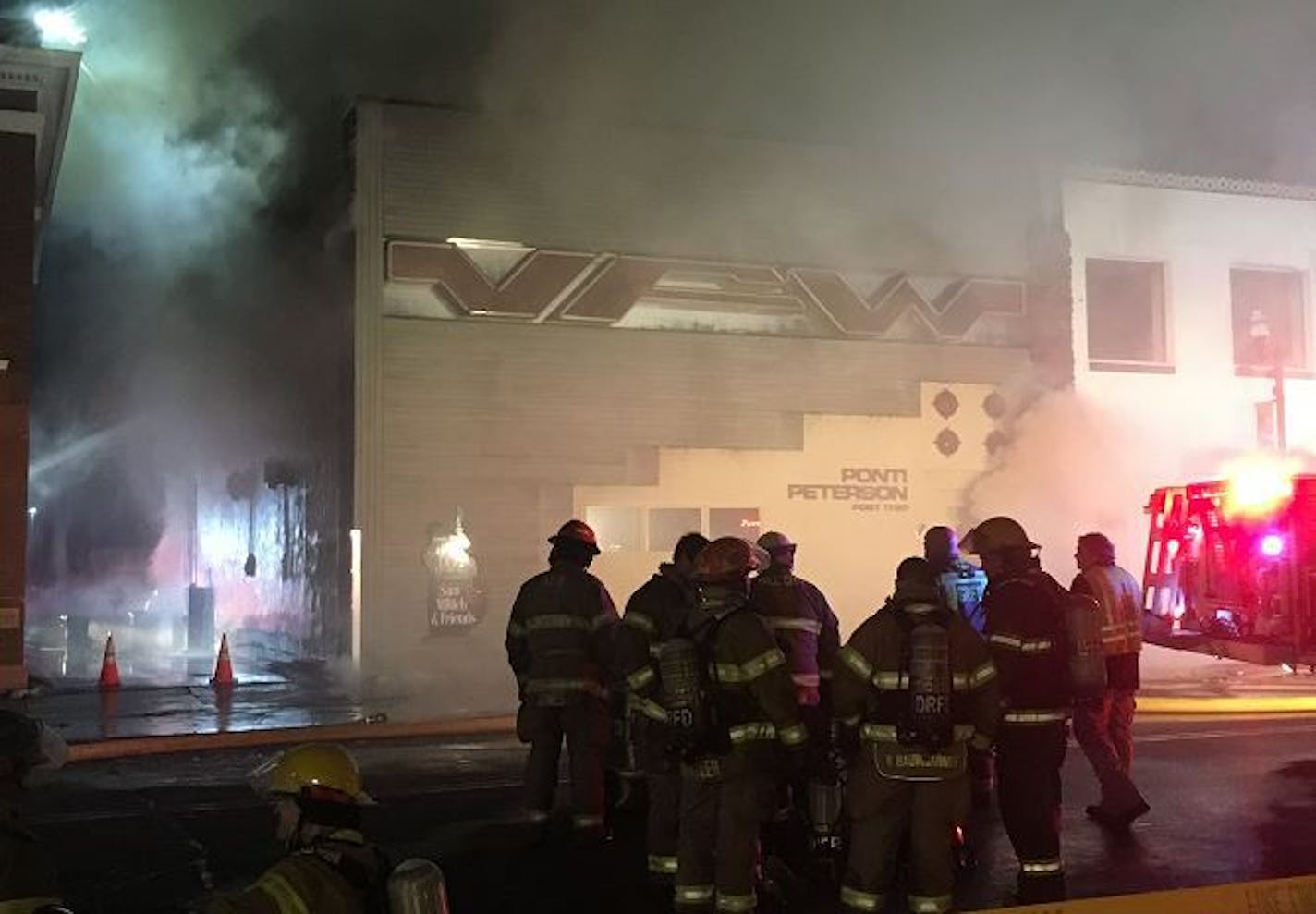 Smoke and fire left the VFW post in Grand Rapids damaged beyond repair, said one of its officers. Credit: Photo by Hugh Quinn