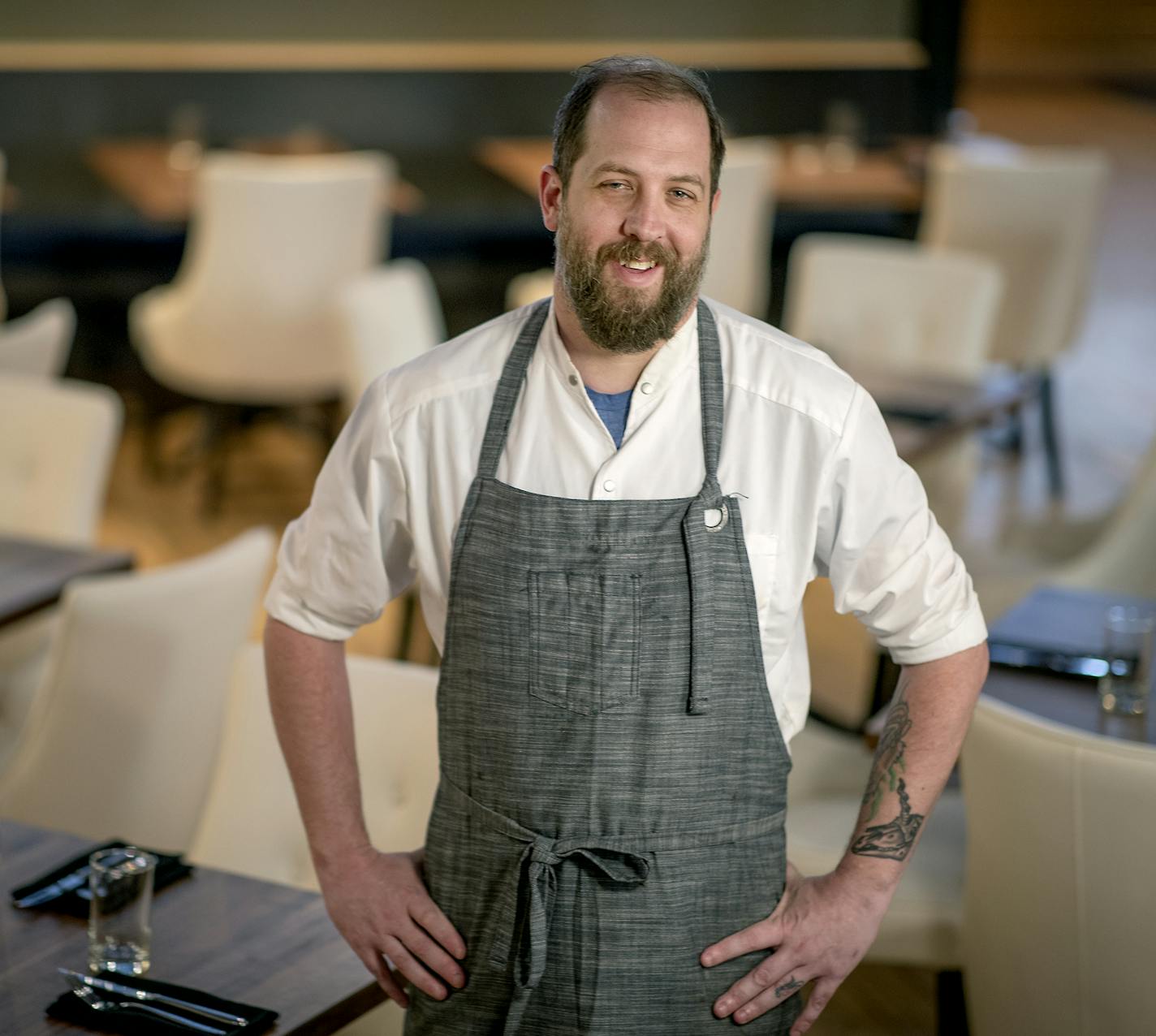 Of his tasting menu, Elephant Bar chef Lucas Almendinger says, "It's whatever I'm feeling."