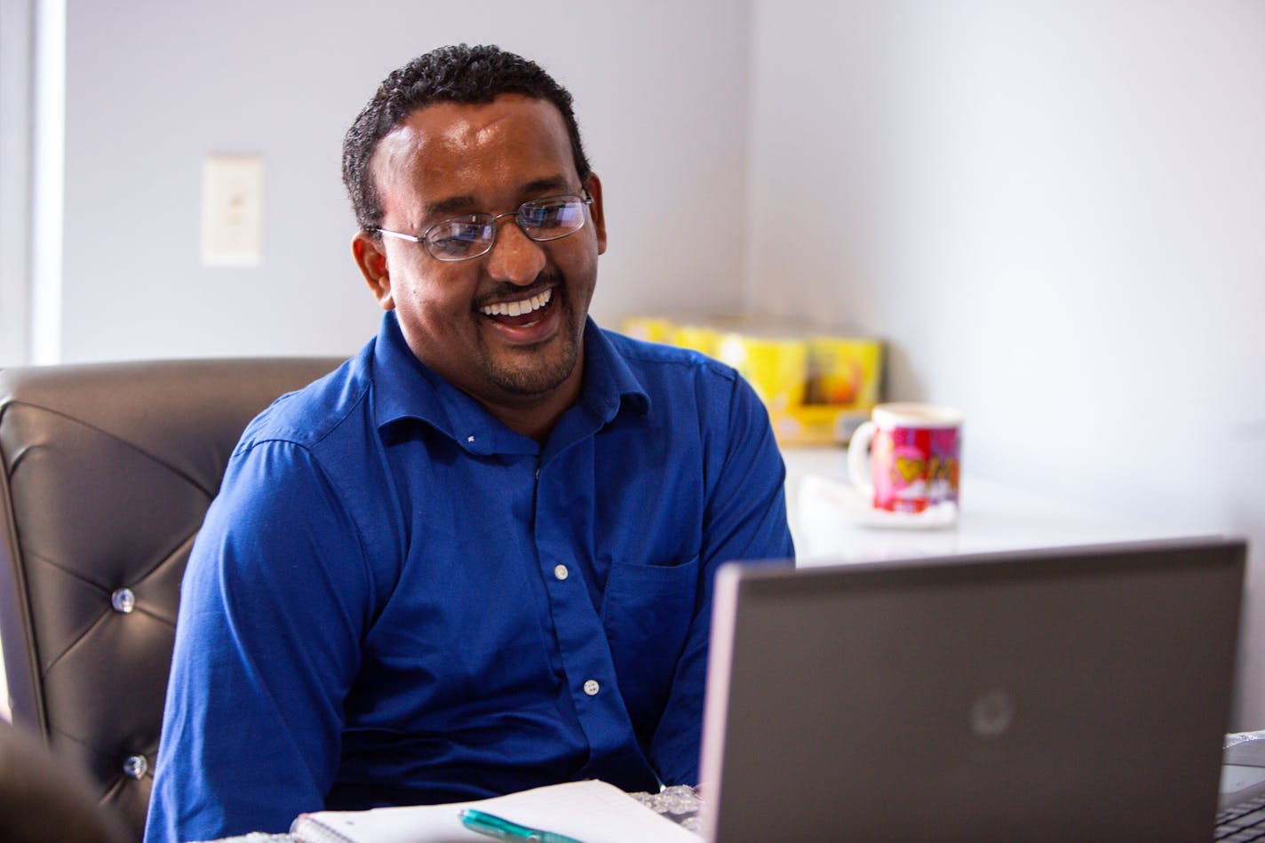 Hassanen Mohamed hosted a meeting of the support group Somali COVID-19 Families from his home in Brooklyn Center on July 18.