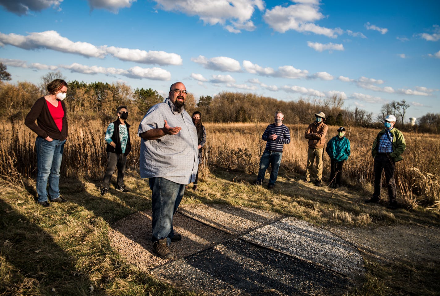 The Reverend Jim Bear Jacobs discusses the importance of Pilot Knob, a sacred site for the Dakota where they were buried before Minnesota became a state. He stands on a medicine wheel.] The Rev. Jim Bear Jacobs has spent a lifetime educating Minnesotans about the state's history with native peoples. He will be one of the voices, and models, for a story I'm working on about the MN Council of Churches, w ith 24 denominations statewide and 1 million members, is launching a Truth and Reparation project that would be the first in the nation. It will be asking its churches to get real about teaching the histories of indigenous people and African Americans in Minnesota.RICHARD TSONG-TAATARII ¥ richard.tsong-taatarii@startribune.com