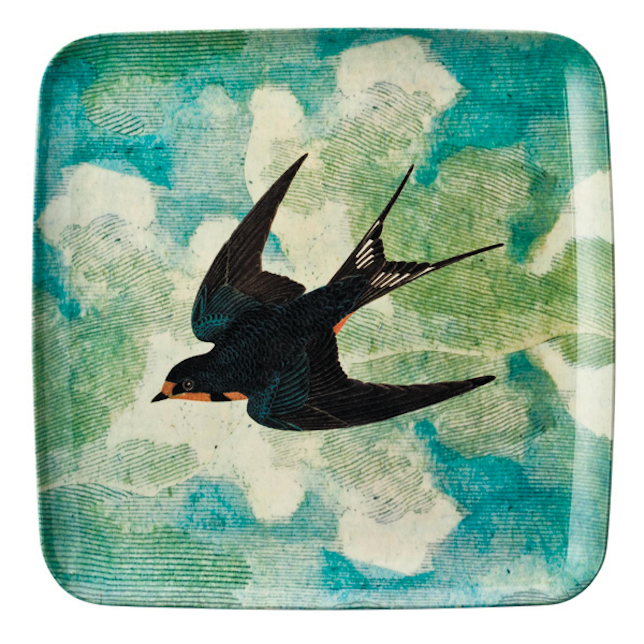 John Derian blue bird tray