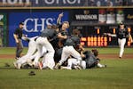 East Ridge celebrated its 1-0 win over Rosemount in the Class 4A state championship at CHS Field in St. Paul.