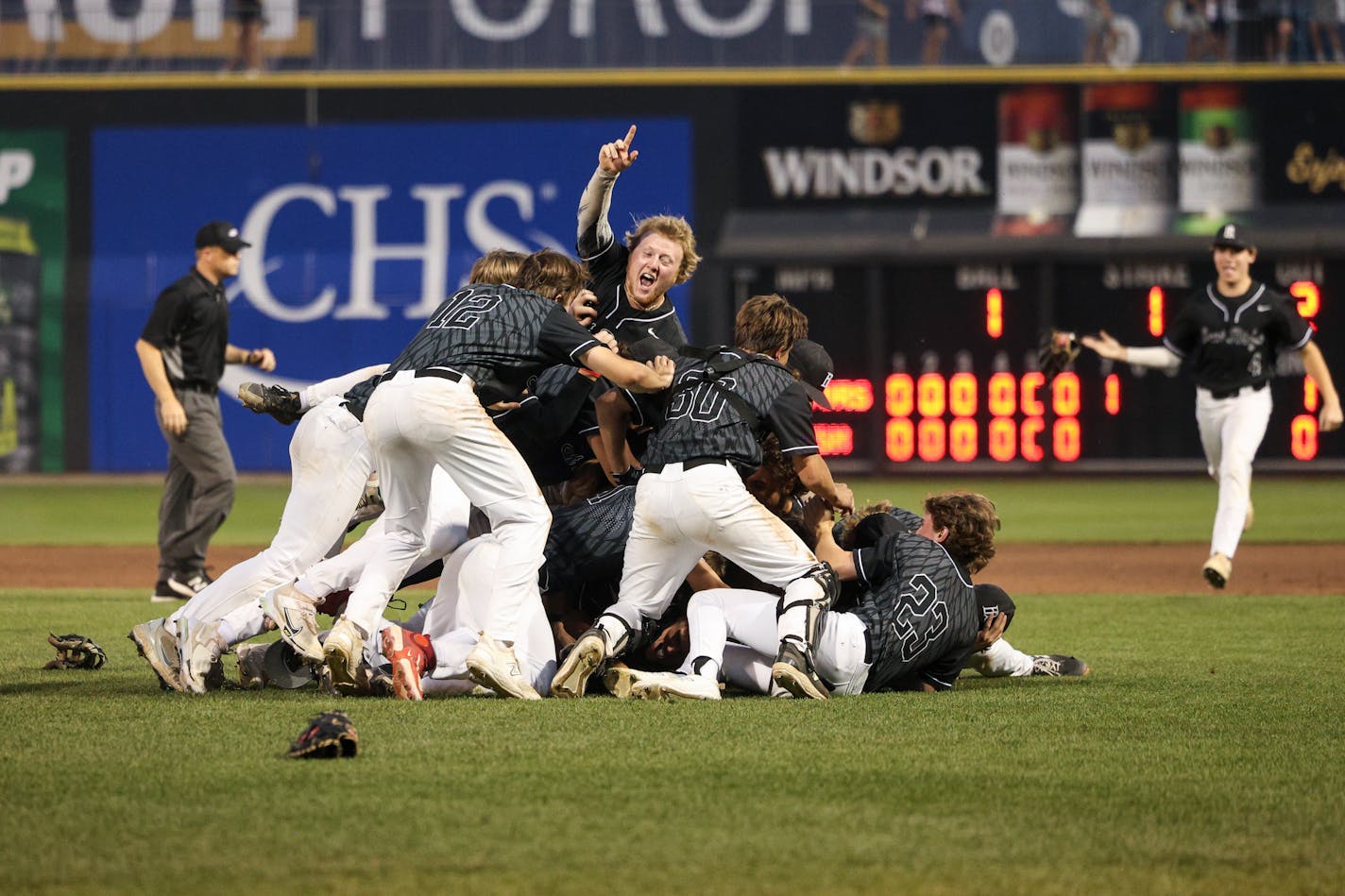 East Ridge celebrated its 1-0 win over Rosemount in the Class 4A state championship at CHS Field in St. Paul.