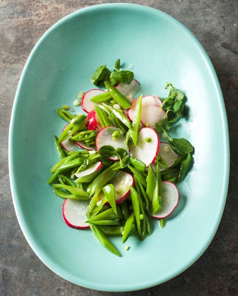 Pea and Radish Salad can be a summertime staple.
