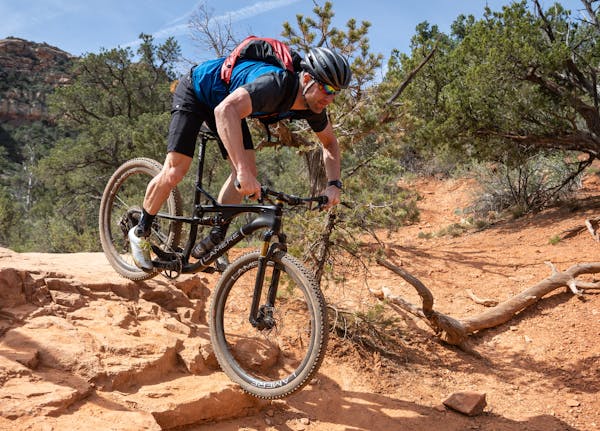Bruce Martens, in his element during an April trip with Loppet Cycle Works in Sedona, Ariz.