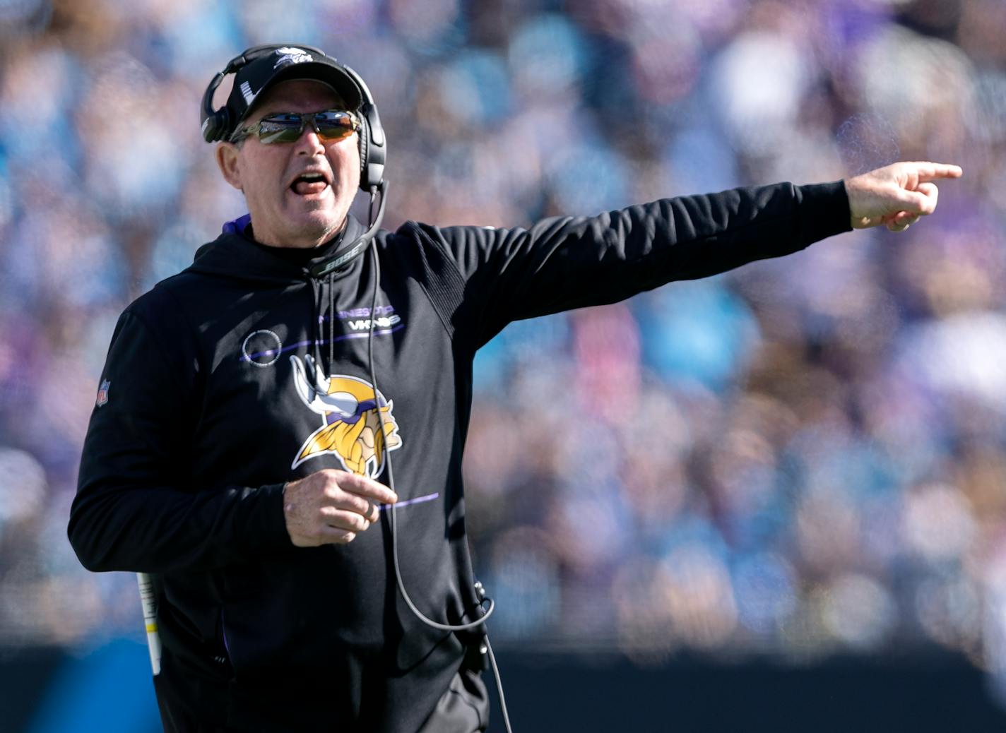 Minnesota Vikings head coach Mike Zimmer in the third quarter.