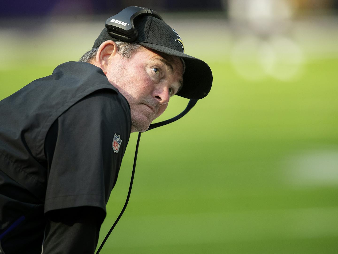 Minnesota Vikings head coach Mike Zimmer in the fourth quarter. ] CARLOS GONZALEZ &#xef; cgonzalez@startribune.com &#xf1; September 23, 2018, Minneapolis, MN, US Bank Stadium, NFL, Minnesota Vikings vs Buffalo Bills