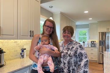 After Jennifer Magee, left, couldn’t find hypoallergenic infant formula to buy with her WIC benefits during the nationwide shortage, her soon-to-be 