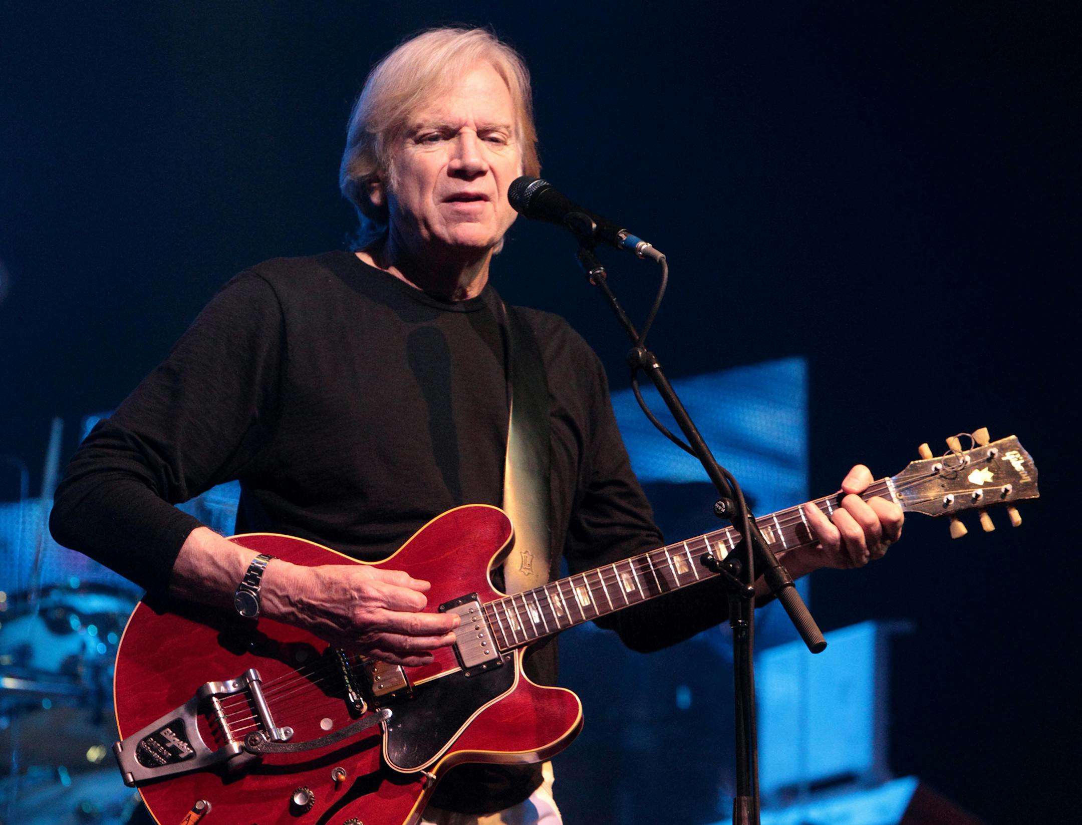 Justin Hayward of the classic rock band The Moody Blues performs in concert at the American Music Theater on Wednesday, March 12, 2014, in Lancaster, Pa. (Photo by Owen Sweeney/Invision/AP) ORG XMIT: INVW