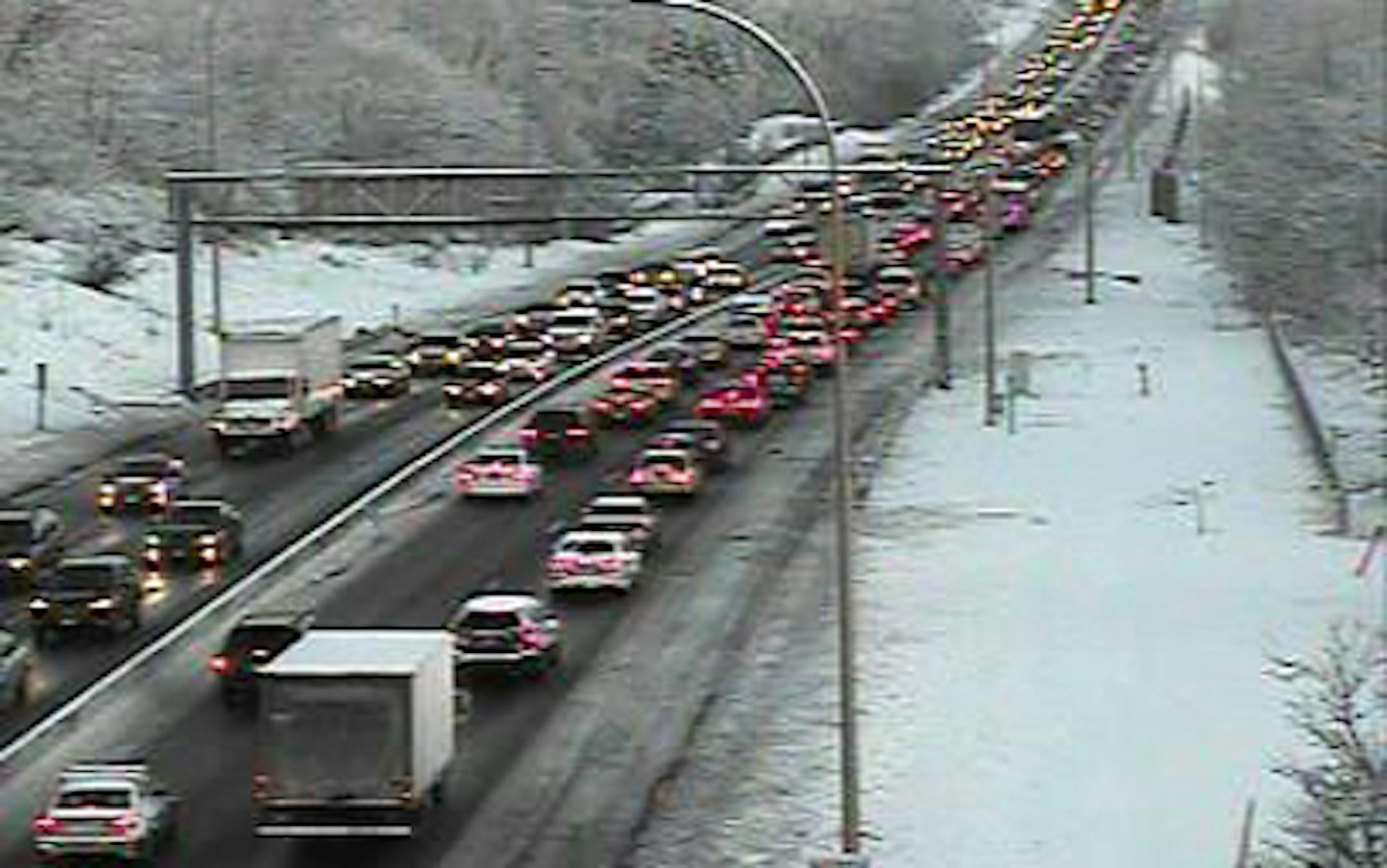 Hwy. 169 near Cedar Lake Road in Minnetonka was slow going around 7:30 a.m.
