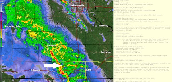 First Minnesota Tornado Warning on Record During December