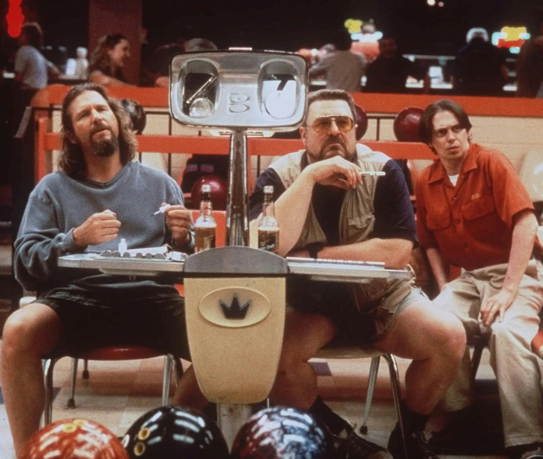 FILE - In this undated file photo released by Gramercy Pictures, Jeff Bridges, left, John Goodman, center, and Steve Buscemi appear in a scene from the motion picture "The Big Lebowski." (AP Photo/Gramercy Pictures) ORG XMIT: NYET648