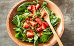 Simplest Strawberry Spinach Salad