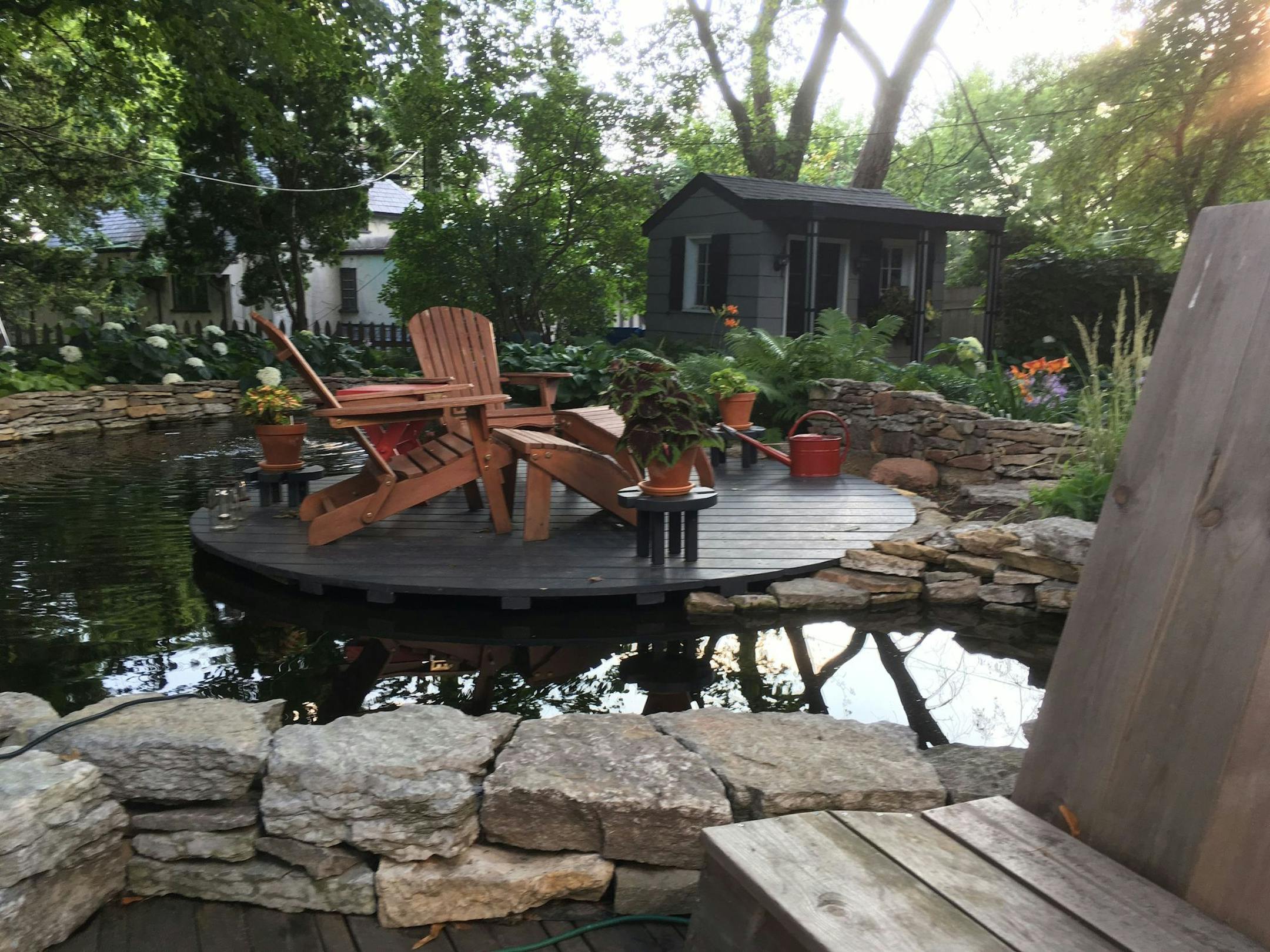 Doug Peine and Christine Scotillo of St. Paul have made the most of their shady St. Paul lot.