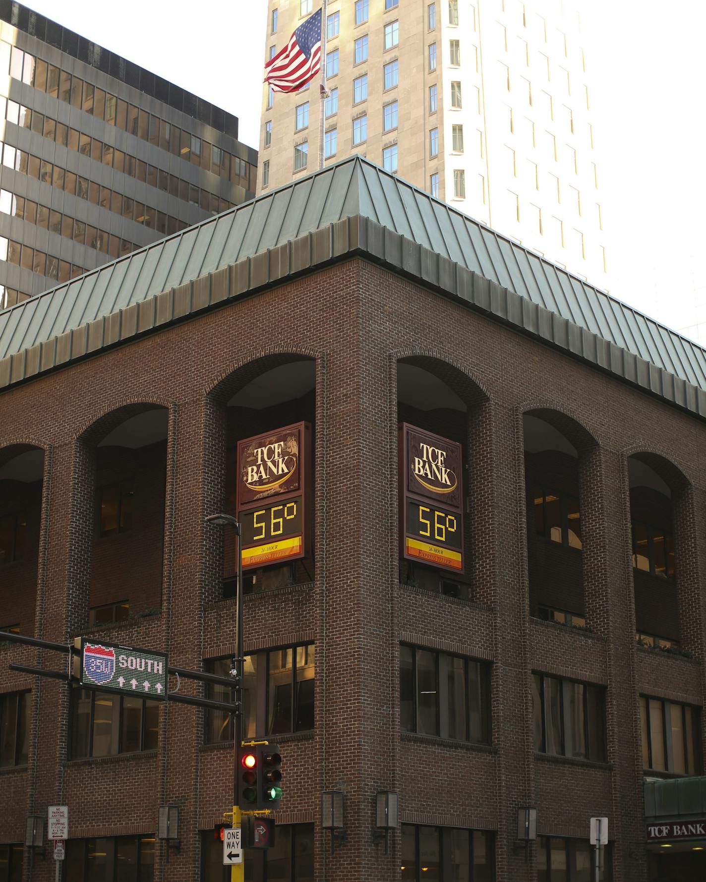 An exterior of the TCF building at 8th St. and Marquette Ave. in downtown Minneapolis early Monday evening. ] JEFF WHEELER &#x201a;&#xc4;&#xa2; jeff.wheeler@startribune.com TCF Financial Corp. announced Monday, April 7, 2014 that it is pulling out of the TCF Tower and TCF Bank Building in downtown Minneapolis and consolidating its 1500 member workforce at a new campus in Plymouth.