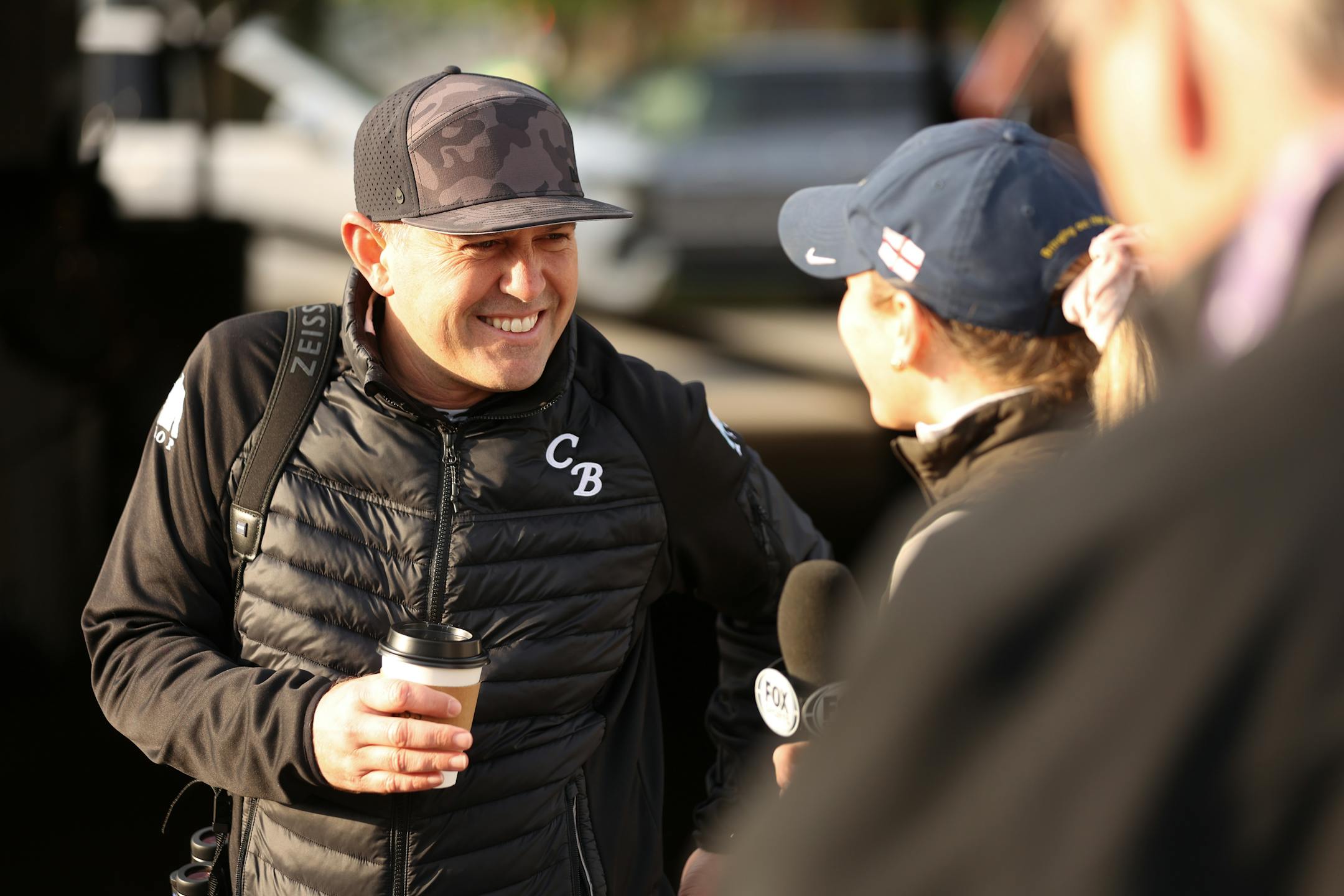 Zandon trainer Chad Brown, left, at Churchill Downs.