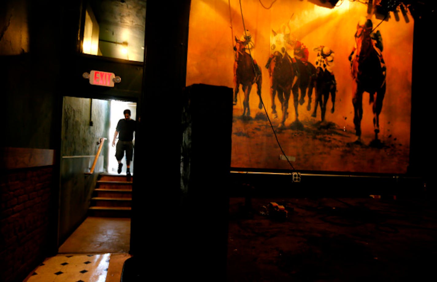 The "new" mural behind the stage, which was hidden for decades. / Jerry Holt, Star Tribune