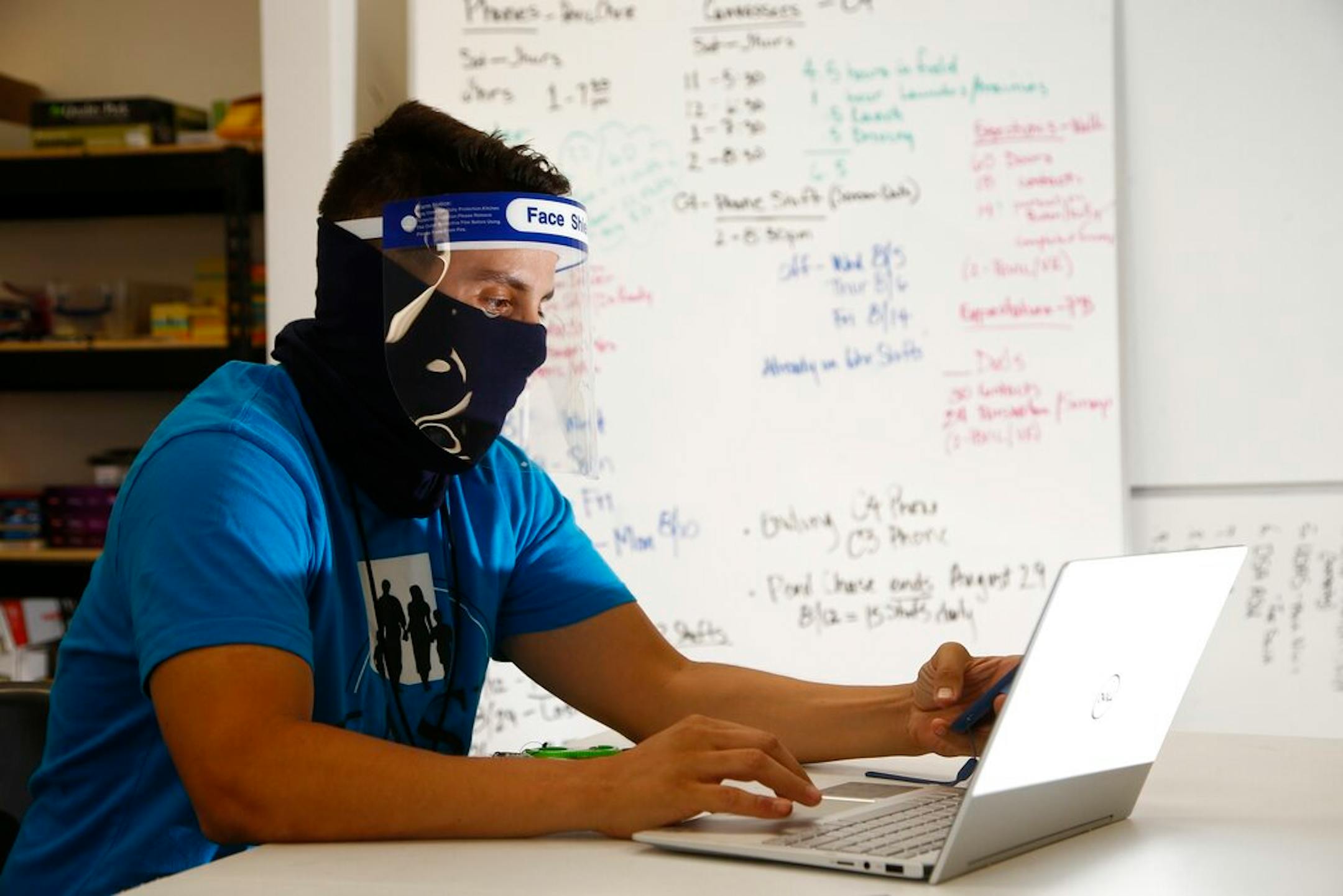 Maico Olivares, lead voter registration organizer for Central Arizonans for a Sustainable Economy, tried to reach about 25 people a day, mostly within the Latino community, to persuade them to register to vote, in Phoenix, in August.