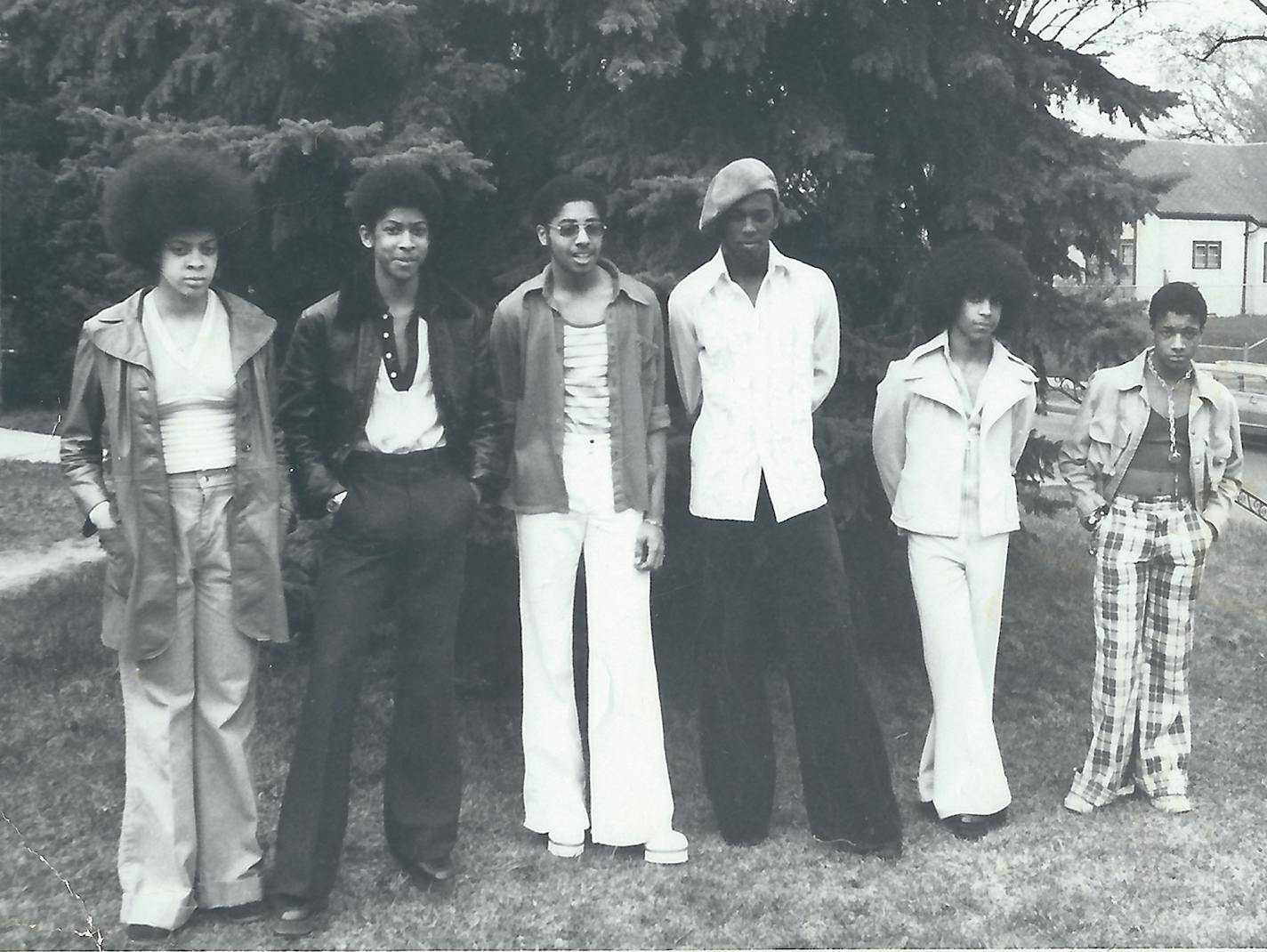 Image from &#x201c;Got to Be Something Here: The Rise of the Minneapolis Sound,&#x201d; by Andrea Swensson. University of Minnesota Press The historic Grand Central Band, featuring (left to right) Linda Anderson, Andre Cymone, Morris Day, Terry Jackson, Prince and William "Hollywood" Doughty, in the mid-1970s. According to Jackson, the picture was taken at his family's house in north Minneapolis &#x2014; next door to the Anderson home (behind the pine tree), where Prince lived with Cymone for a