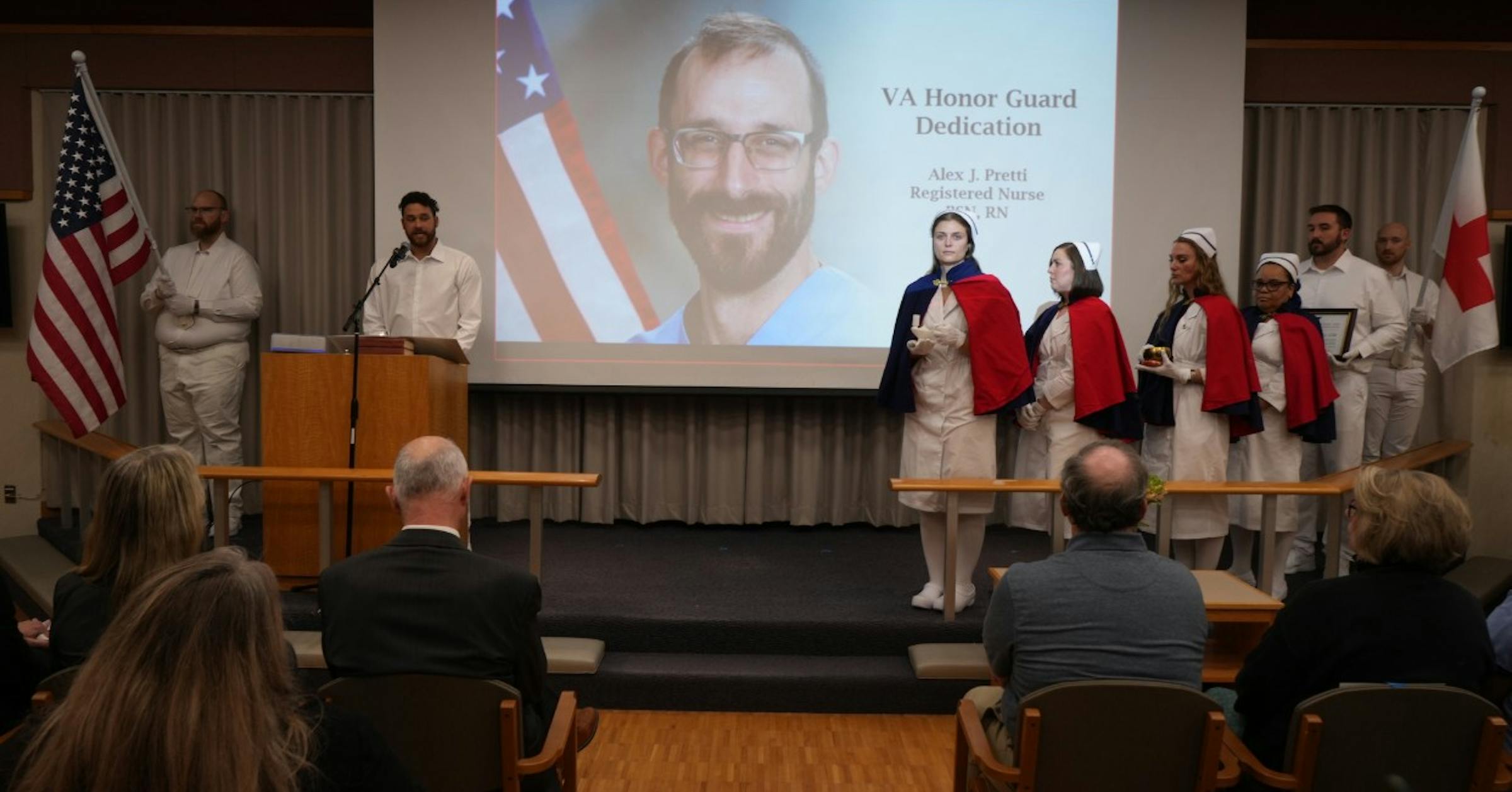 Mournful, ceremonial: Mpls. VA staff remembers Alex Pretti