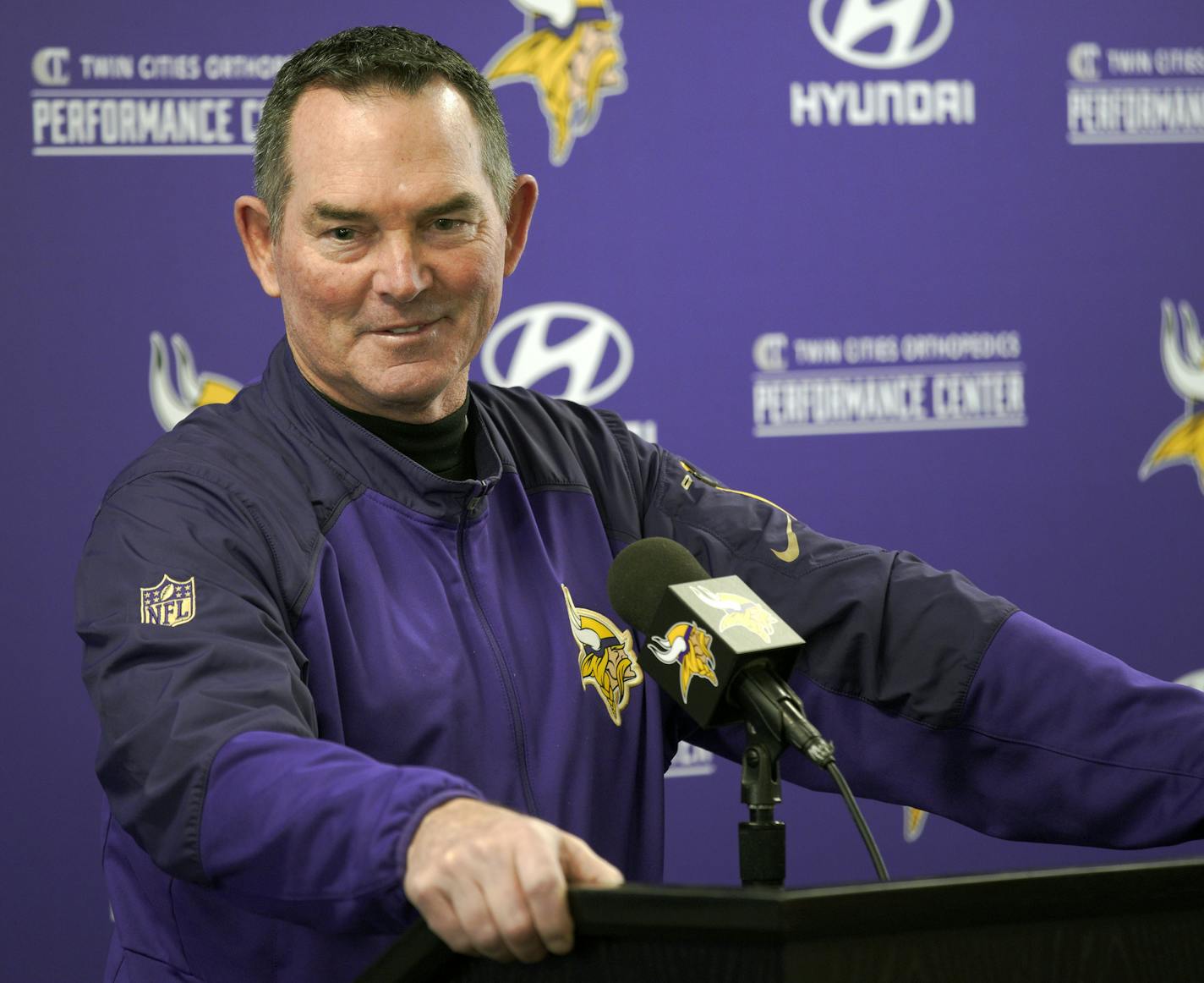 Vikings coach Mike Zimmer has his season-ending press conference. ] BRIAN PETERSON &#x2022; brian.peterson@startribune.com
Minneapolis, MN Thursday, January 3, 2019