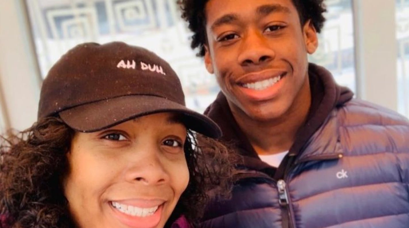 Khalilah Corey and her son, Wanya Corey, 19, who was killed by gunfire Sunday.