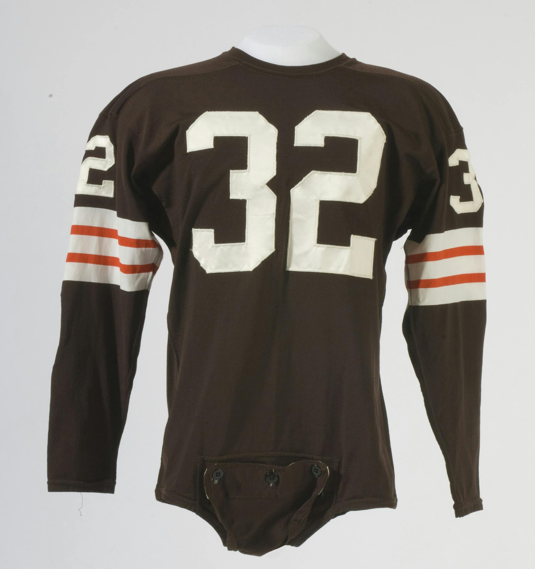 Jim Brown -- When Cleveland Browns fullback Jim Brown retired in 1965 he was at the top of his game. After just 9 seasons, Brown held every major rushing record. More than just a one-dimensional running back, Brown caught passes, returned kickoffs, and even threw three touchdown passes. His then-career-record of 12,312 rushing yards and 15,459 combined net yards put him in a class by himself. Brown, the NFL's Rookie of the Year in 1957, MVP in 1957, 1958 and 1965, is still regarded by many as th