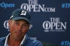 Runner-up Matt Kuchar took questions during his news conference after Sunday's fourth round of the British Open.