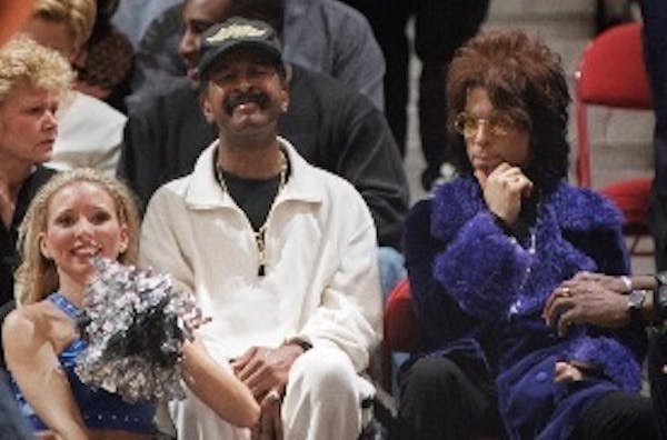 Prince, right, often attended Lynx and Wolves games at Target Center -- and, last October, threw a memorable party for the Lynx at Paisley Park after 