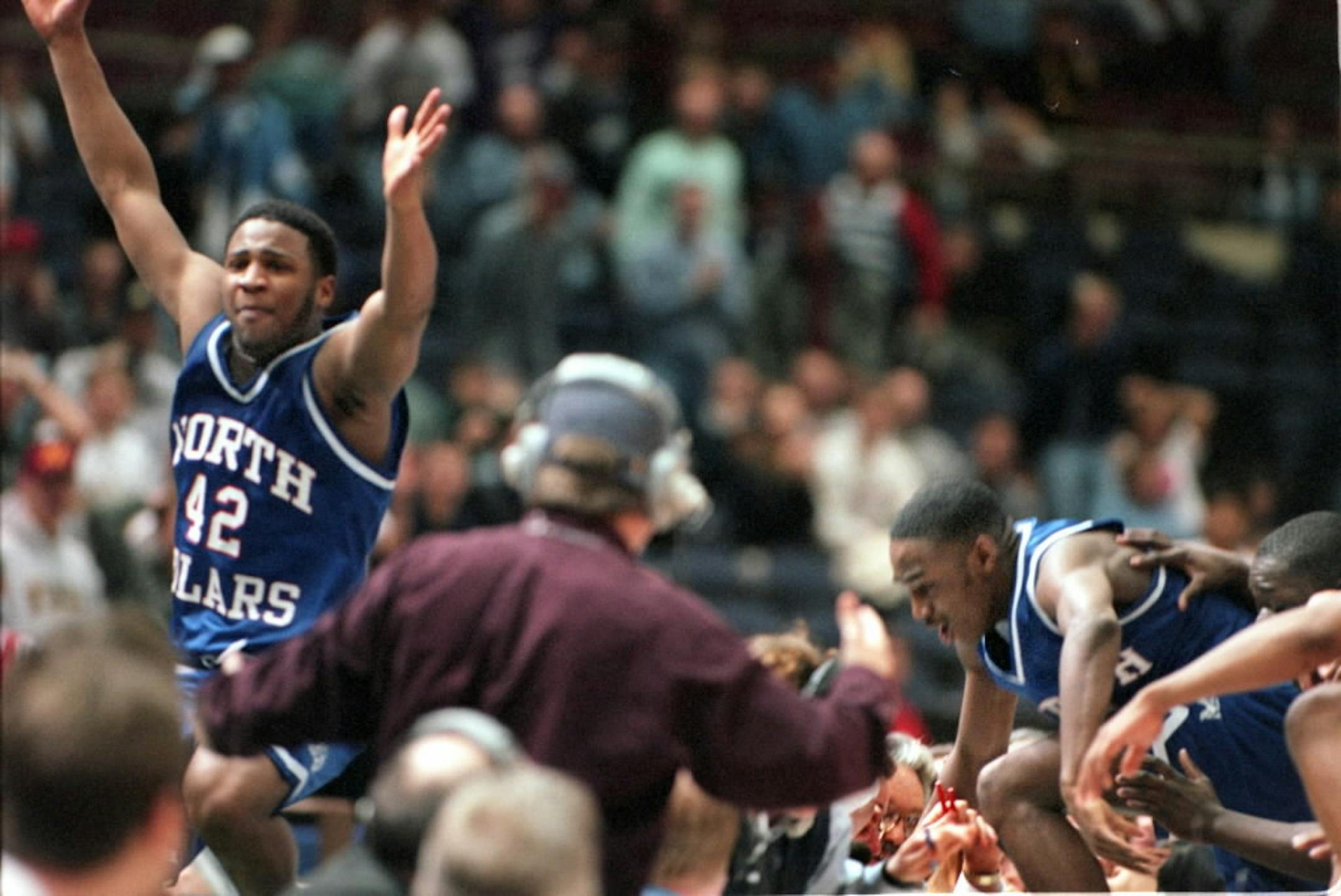 Khalid El-Amin led North High to the 1996 state boys' basketball title. Minnesota had a two-class system at the time and qualifying teams were placed in a single "Sweet 16" bracket.