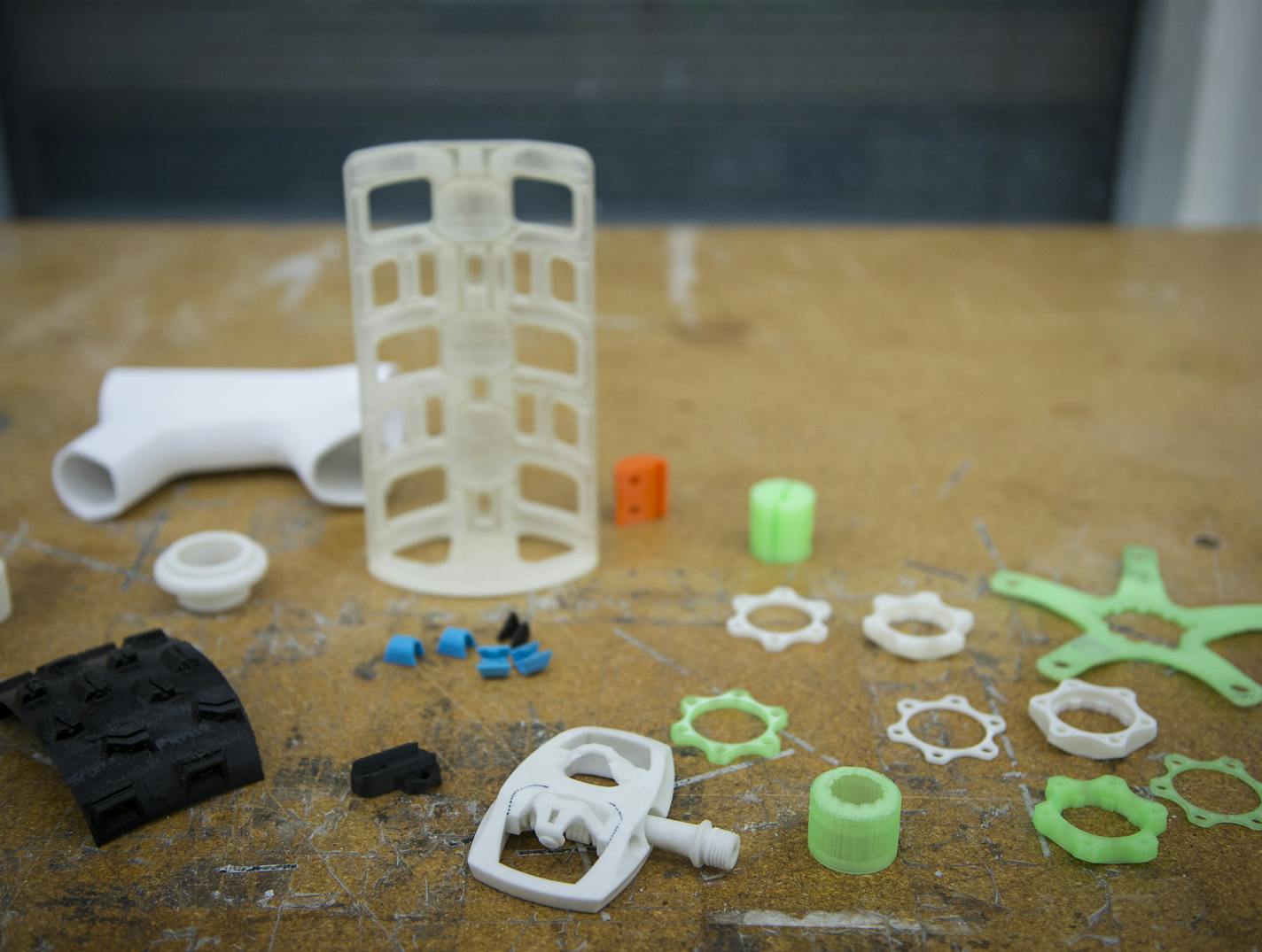 3-D printed parts in the Quality Bike Products testing lab. ] (AARON LAVINSKY/STAR TRIBUNE) aaron.lavinsky@startribune.com Frostbike 2016 was held at the Quality Bike Products Campus on Saturday, Feb. 27, 2016 in Bloomington, Minn.