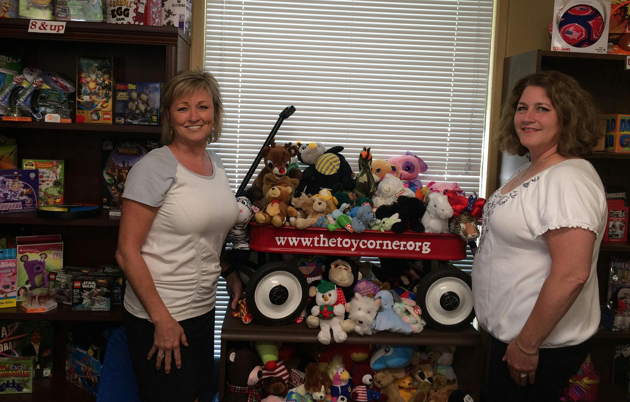 Katie Vander Weit, right, and Susie Williams, left, of The Toy Corner in Savage. Photo by Janice Bitters, Special to the Star Tribune