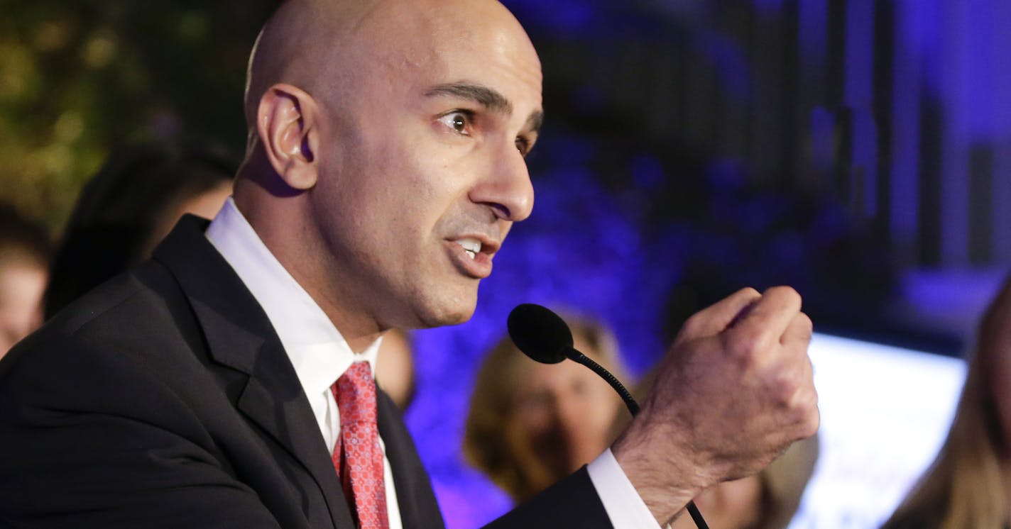 California Gubernatorial candidate Neel Kashkari speaks during a election night rally Tuesday, Nov. 4, 2014 in Costa Mesa, Calif. (AP Photo/Chris Carlson) ORG XMIT: CACC114