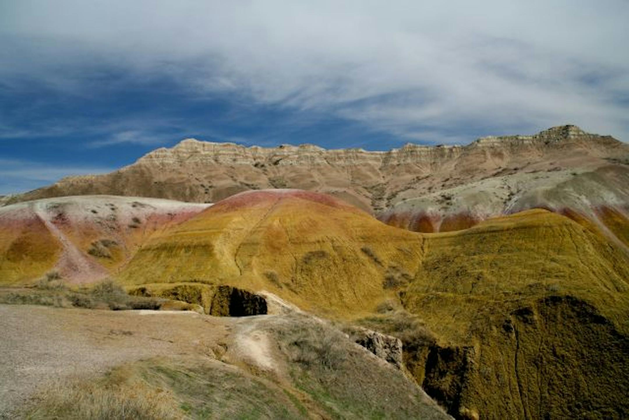 Snapshot of time: Erosion in Badlands National Park has revealed layers of fossilized deposits laid down between 75 and 26 million years ago.