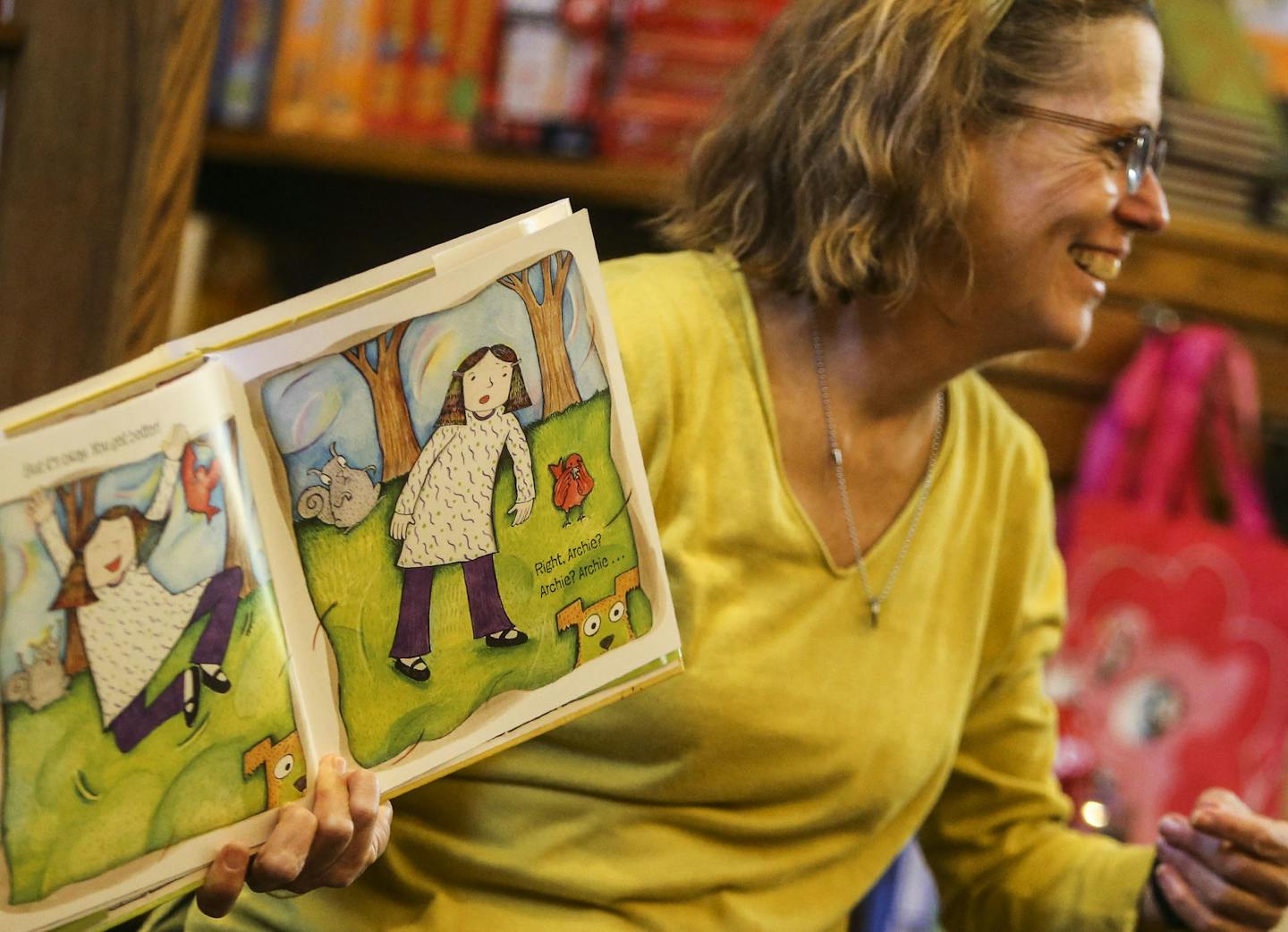 Writer and illustrator Nancy Carlson read from her new children's book (her 66th), called "Sometimes You Barf, " at Red Balloon Books Saturday, Oct. 25, 2014, in St. Paul, MN.](DAVID JOLES/STARTRIBUNE)djoles@startribune.com With characteristic humor, Nancy Carlson writes -- and draws -- about coping with the humiliation of an out-of-control mess. Carlson will be reading from her new children's book (her 66th), called "Sometimes You Barf." In addition to the reading, the bookstore has an entire s