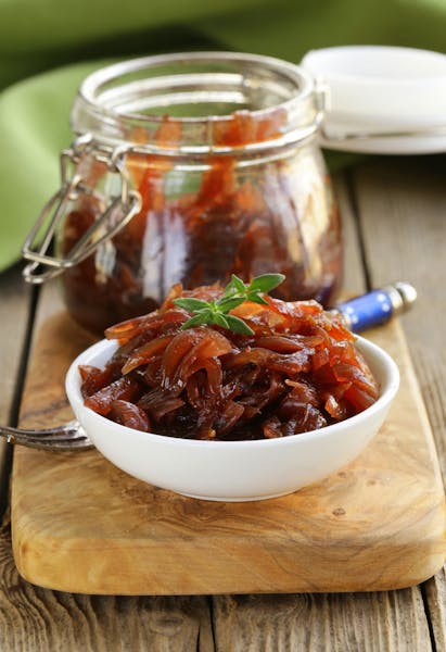 Fotolia Onion marmalade is a delicious complement to many dishes.