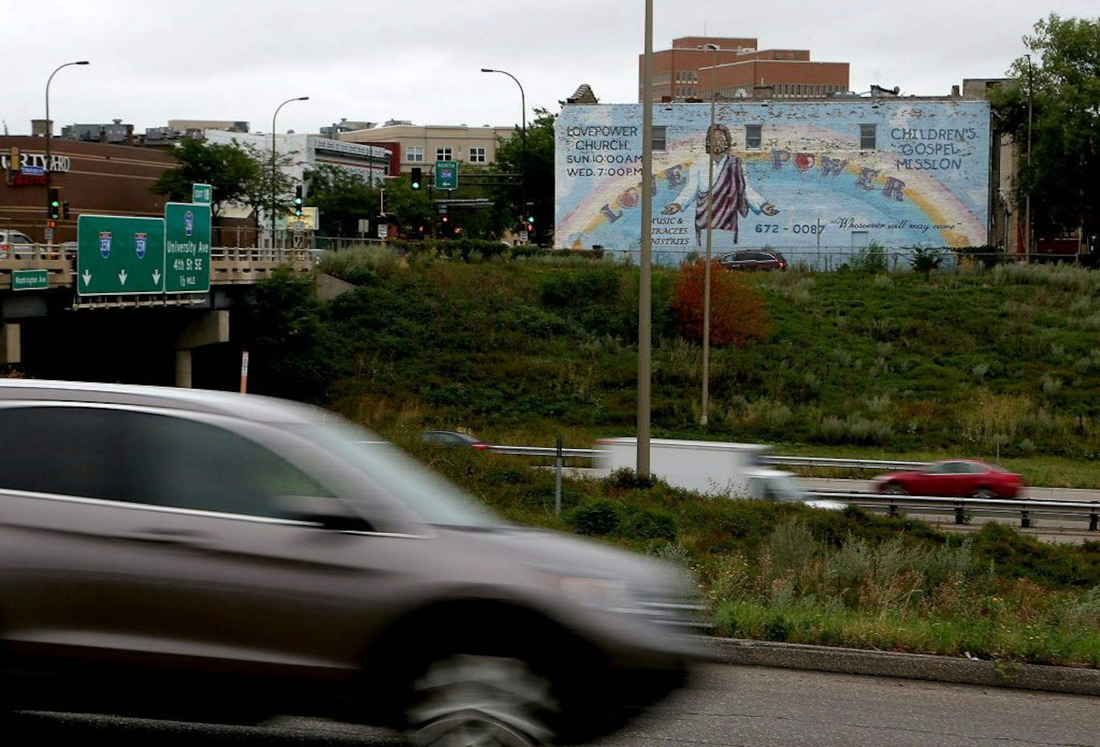 "Love Power" Jesus mural in Minneapolis' West Bank neighborhood Thursday, Aug. 3, 2017, in Minneapolis, MN.