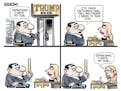 Sack cartoon: Fact-checking Donald Trump