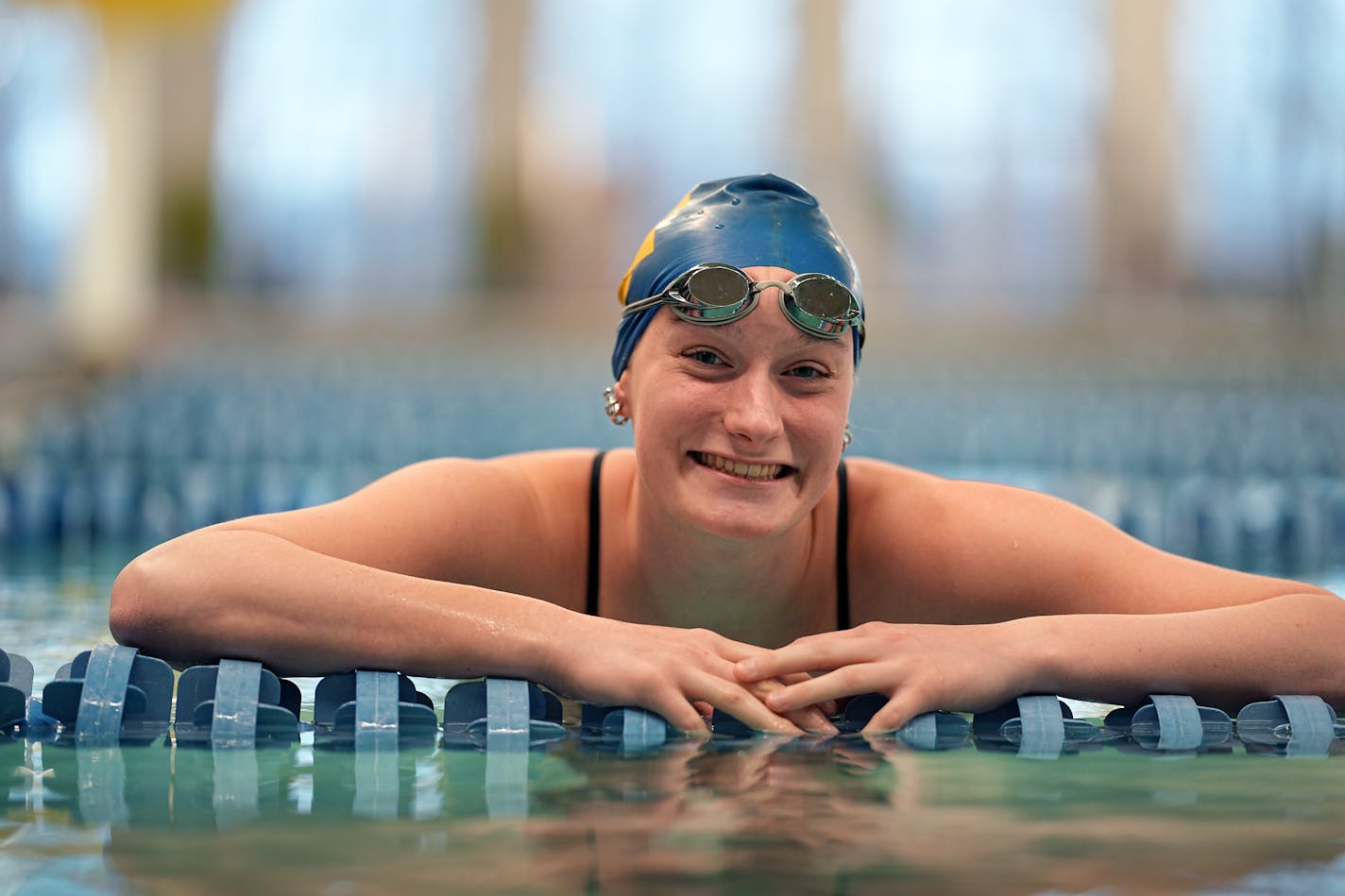 Wayzata swimmer Claire Reinke, who will attempt to win her second swimming state championship on Nov. 18, is the rare Minnesota swimmer who plans to swim for the Gophers in college. Tuesday, Nov. 15, 2022 Plymouth, Minn. "preview the state swim meet ] Brian Peterson • brian.peterson@startribune.com