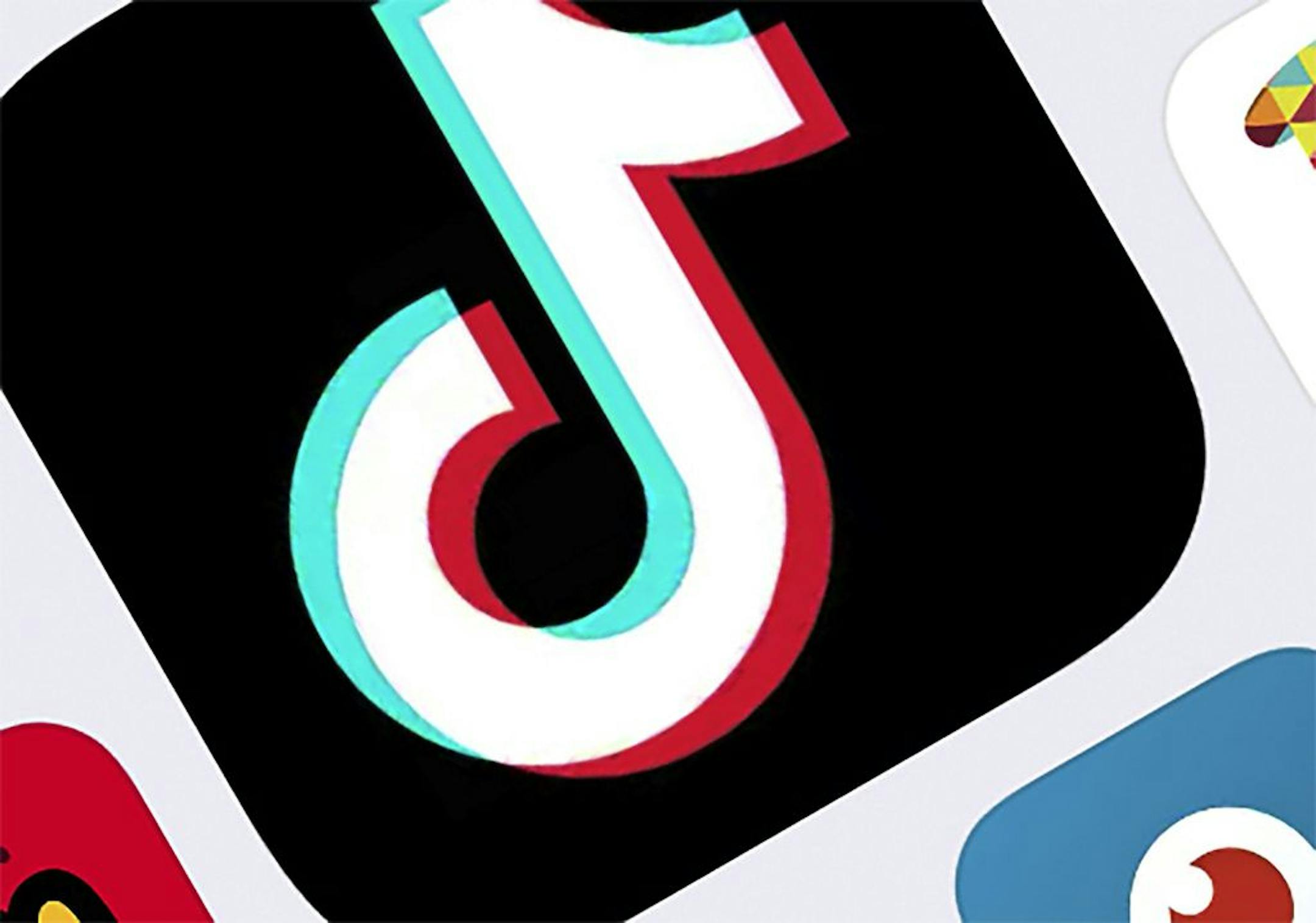 FILE - This Feb. 25, 2020, file photo, shows the icon for TikTok in New York. TikTok says it's working to remove videos of a man apparently taking his own life and banning users that keep trying to spread the clips on the wildly popular social media platform, it was reported on Tuesday, Sept. 8, 2020.